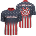 Gradient American Flag Darts Quarter-Zip Custom Patriotic Dart