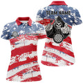 Retro American Flag Skull Darts Quarter-zip Custom Patriotic Darts