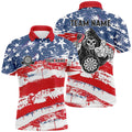 Retro American Flag Skull Darts Quarter-zip Custom Patriotic Darts