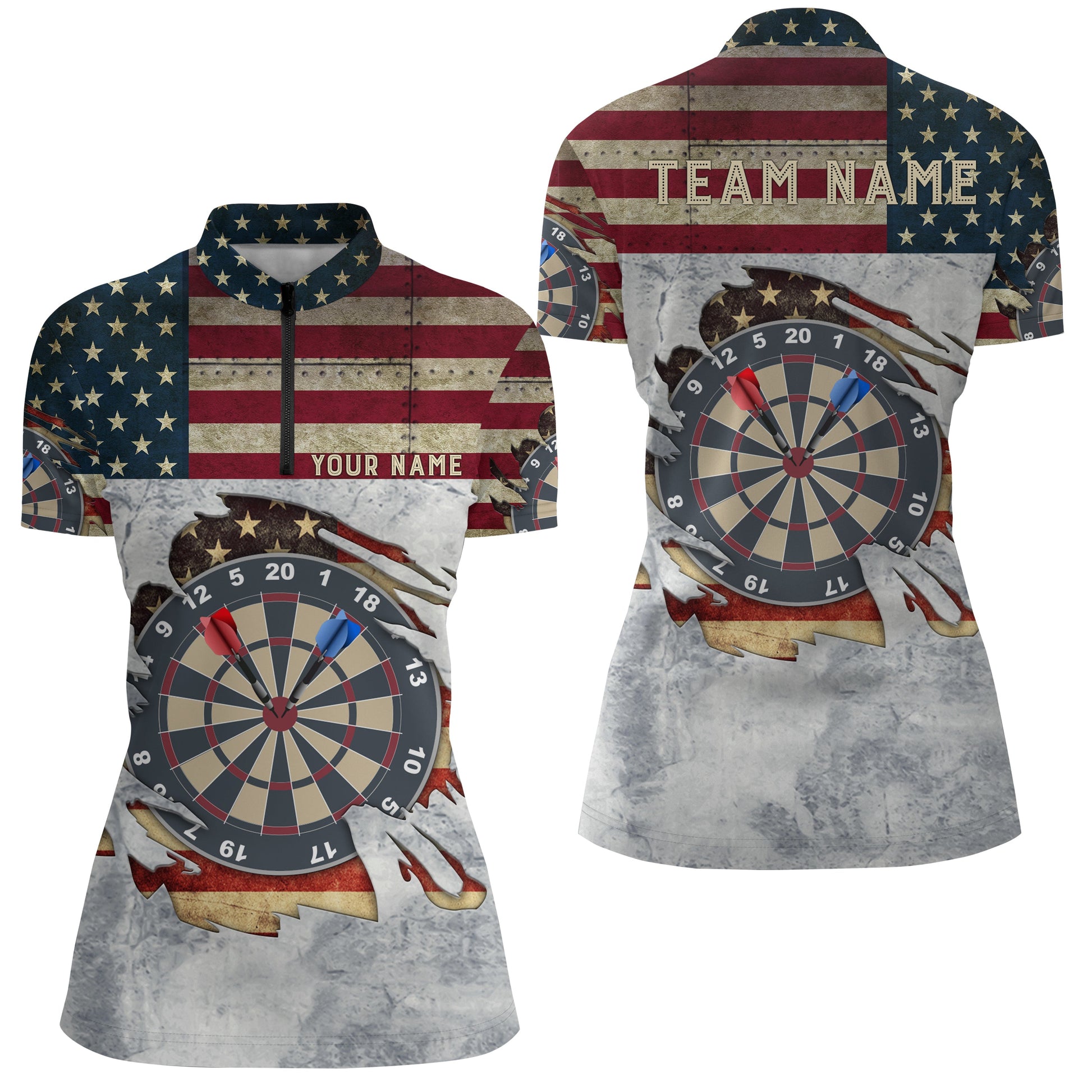Retro American Flag Darts Custom Name Patriotic Darts