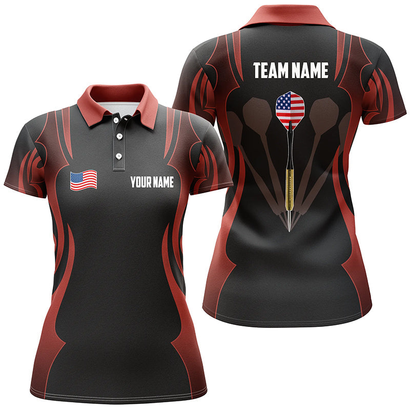 Personalized Black Red Darts American Flag Patriotic Women Dart