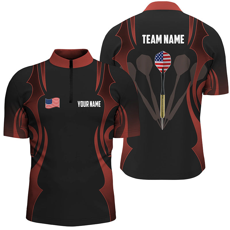 Personalized Black Red Darts American Flag Patriotic Women Dart