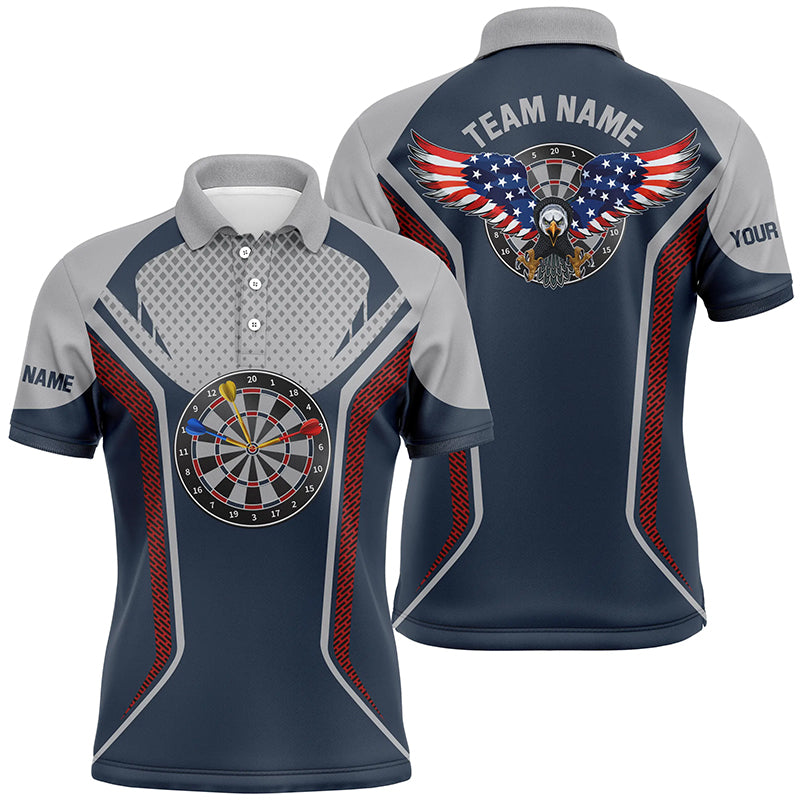 Personalized Darts Board American Flag Eagle Blue Grey Women Dart
