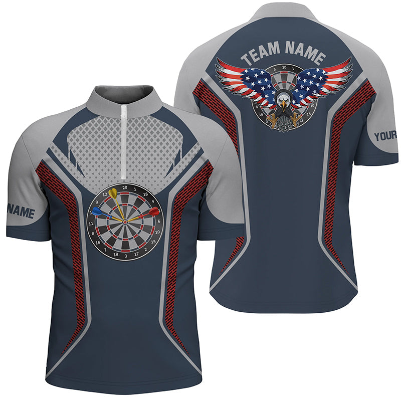 Personalized Darts Board American Flag Eagle Blue Grey Women Dart