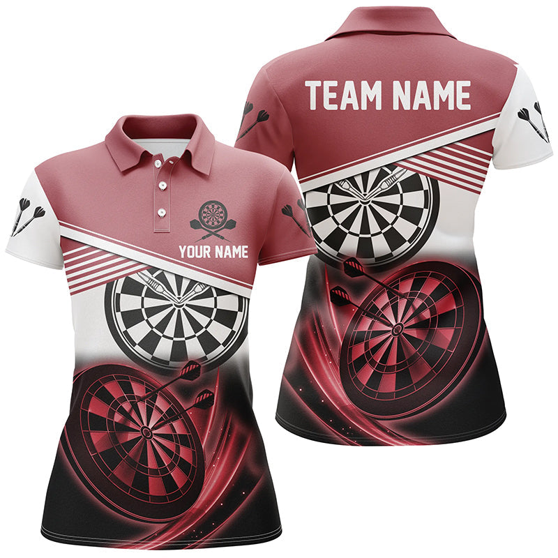 Personalized Red Black Dart Quarter-Zip Custom Cool Dart Team
