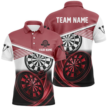 Personalized Red Black Dart Quarter-Zip Custom Cool Dart Team