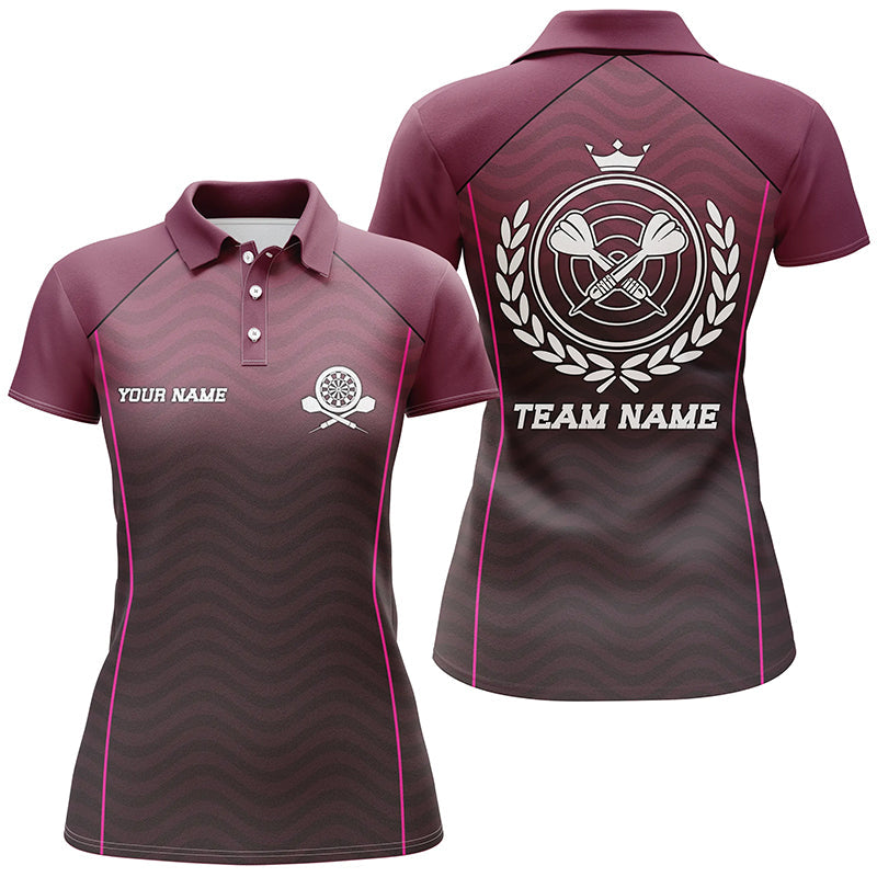 Personalized Interlaced Waving Darts Quarter-Zip Custom Women Dart Dart