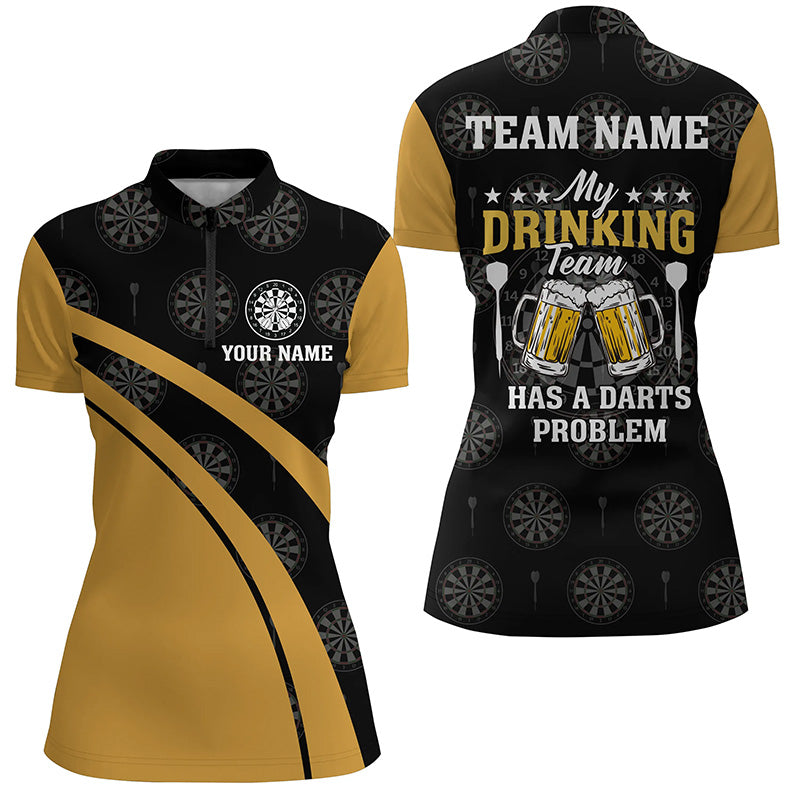 My Drinking Team Beer Darts Black Yellow Custom Darts