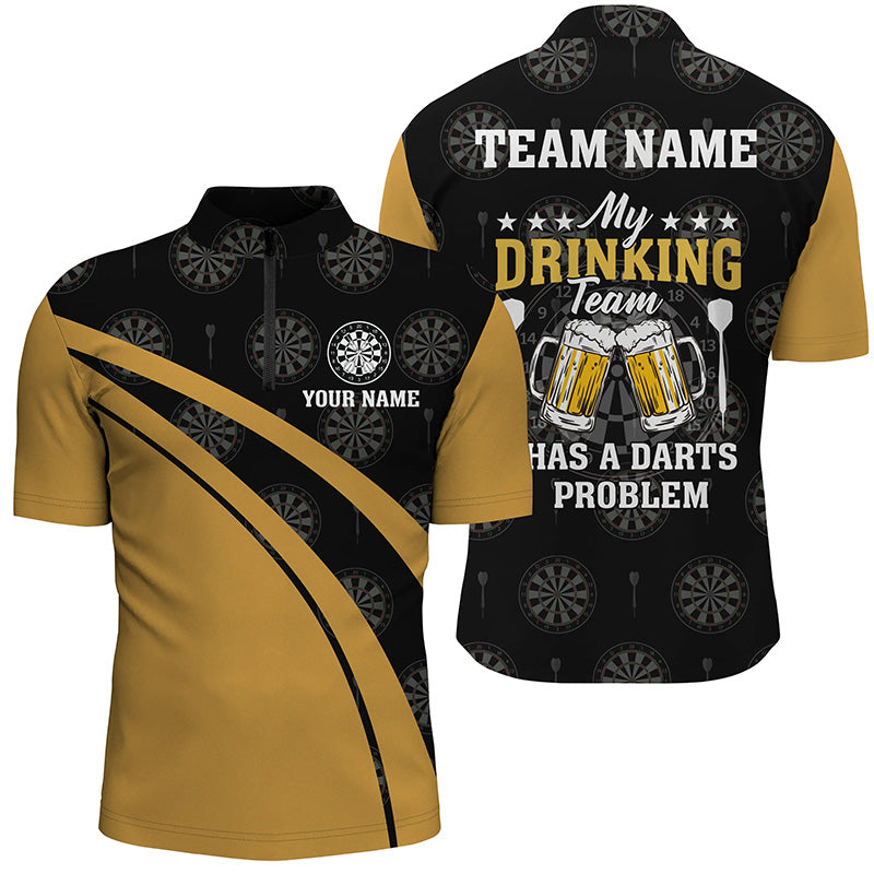 My Drinking Team Beer Darts Black Yellow Custom Darts