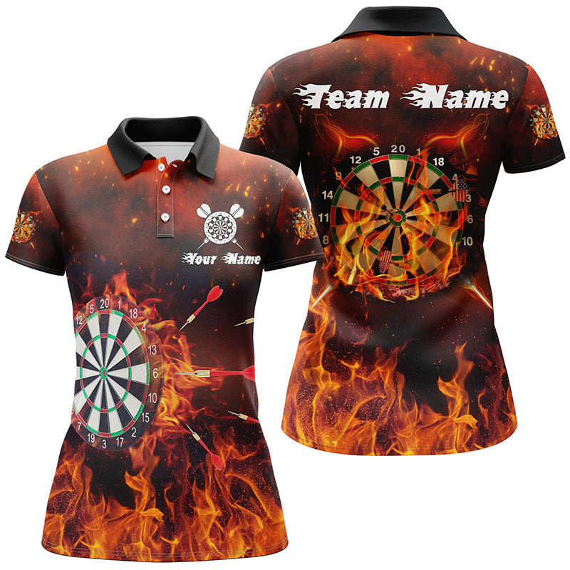 Personalized Darts Quarter-Zip Custom Fire Flame Darts Dart