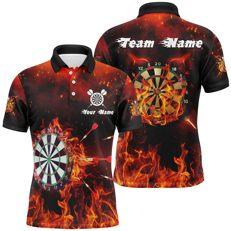 Personalized Darts Quarter-Zip Custom Fire Flame Darts Dart