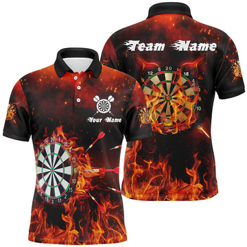 Personalized Darts Quarter-Zip Custom Fire Flame Darts Dart