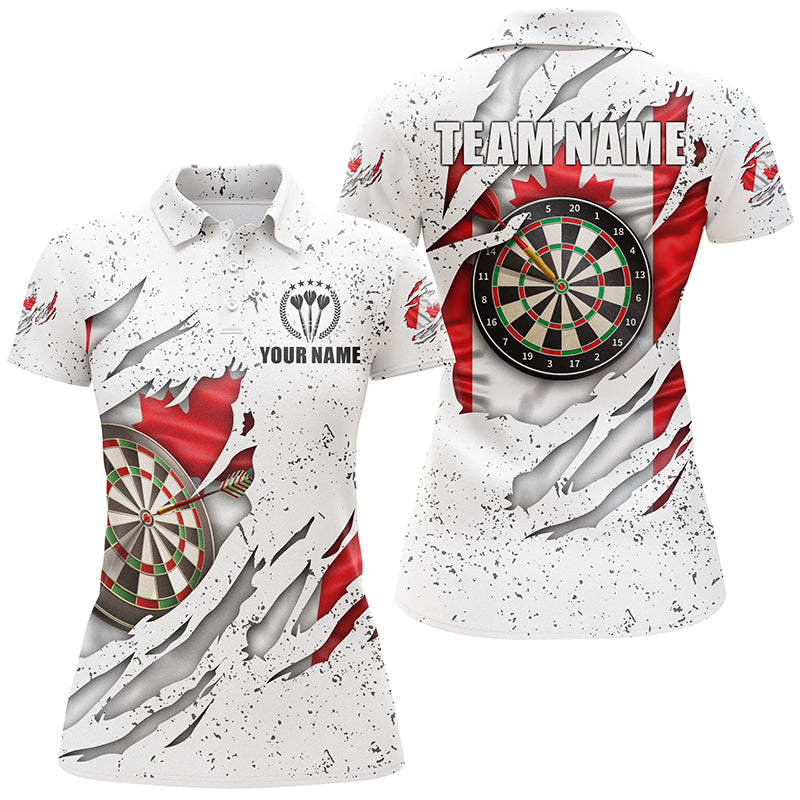 Canada Flag Grunge Darts Quarter-zip Custom Patriotic Dart