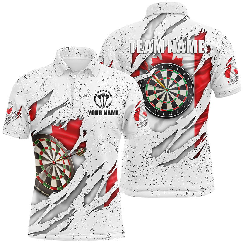 Canada Flag Grunge Darts Quarter-zip Custom Patriotic Dart