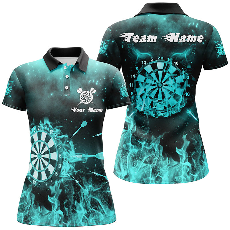 Turquoise Fire Flame Darts Custom Darts Dart