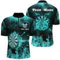 Turquoise Fire Flame Darts Custom Darts Dart