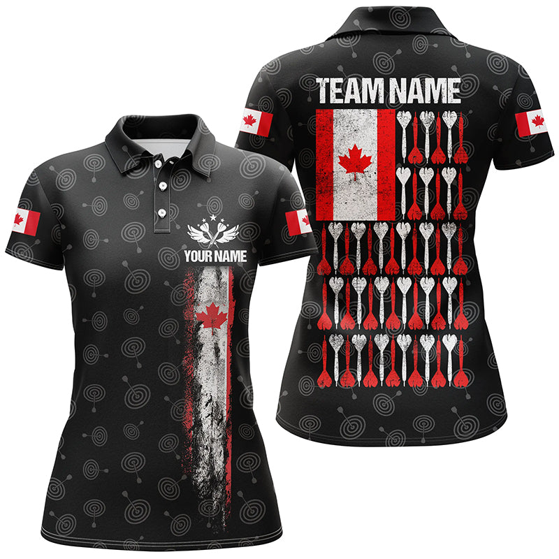 Retro Canada Flag Black Darts Custom Patriotic Darts