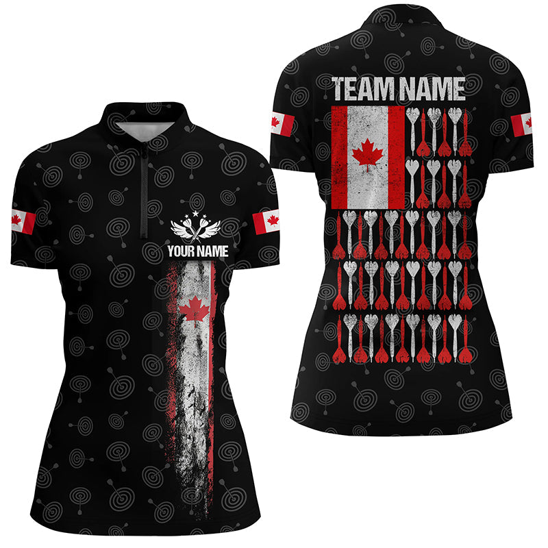 Retro Canada Flag Black Darts Custom Patriotic Darts