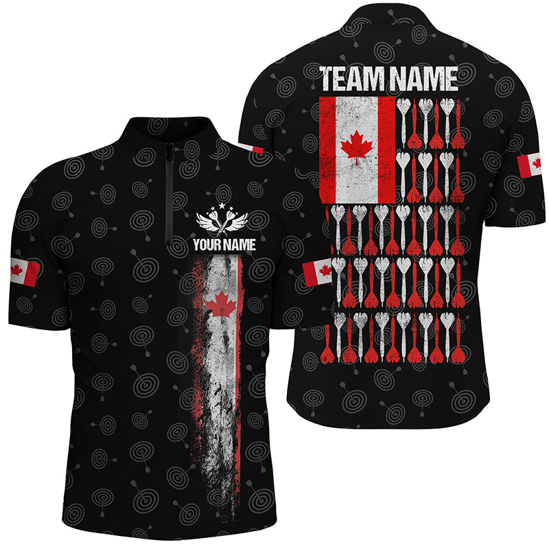 Retro Canada Flag Black Darts Custom Patriotic Darts