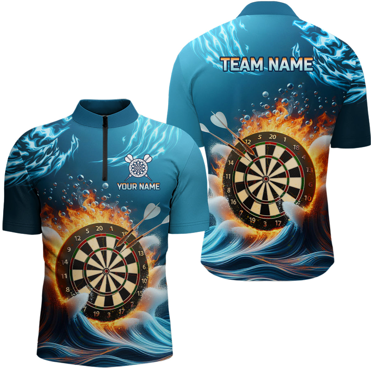 Fire And Water Blue Darts Custom Darts Dart Team