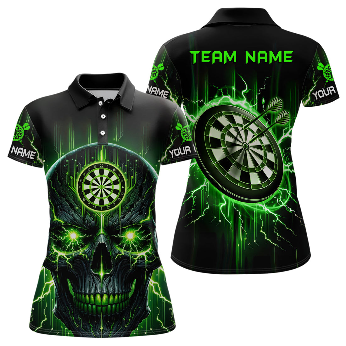 Black Green Skull Darts Custom Scary Darts Dart