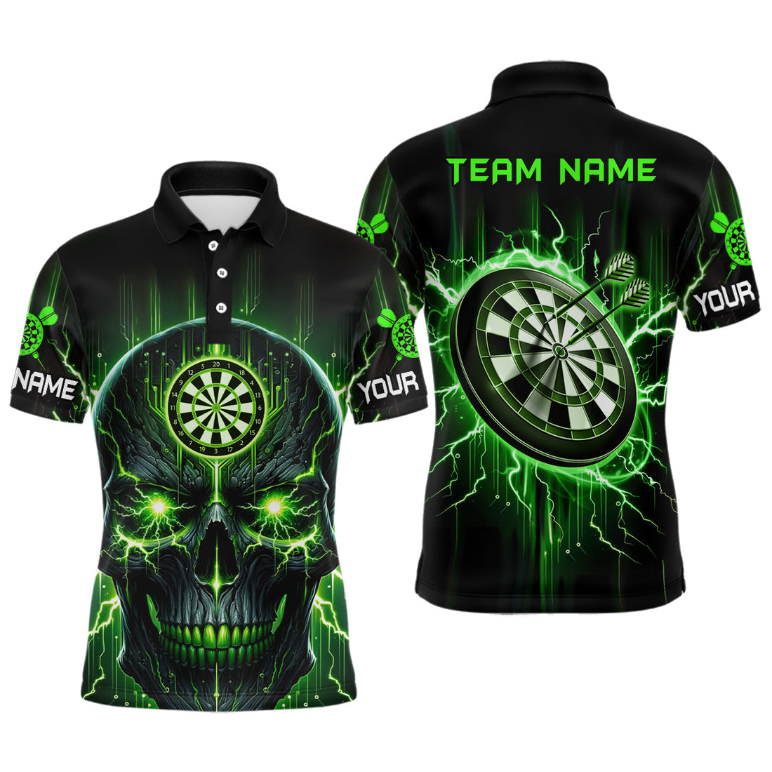 Black Green Skull Darts Custom Scary Darts Dart