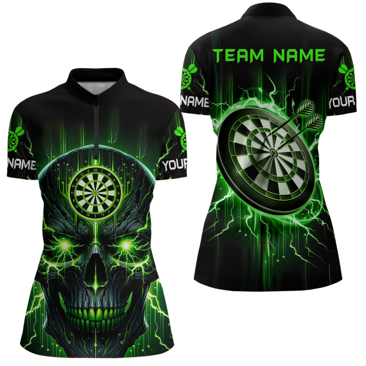 Black Green Skull Darts Custom Scary Darts Dart