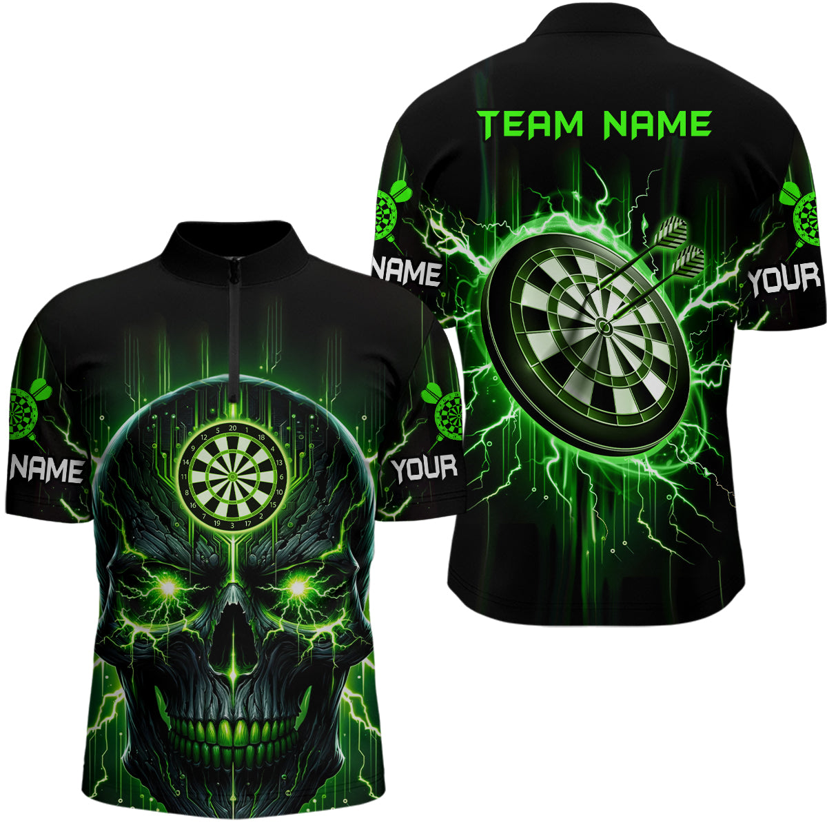 Black Green Skull Darts Custom Scary Darts Dart