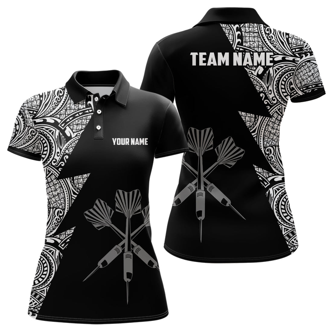 Lightning Tribal Black White Personalized Darts Darts