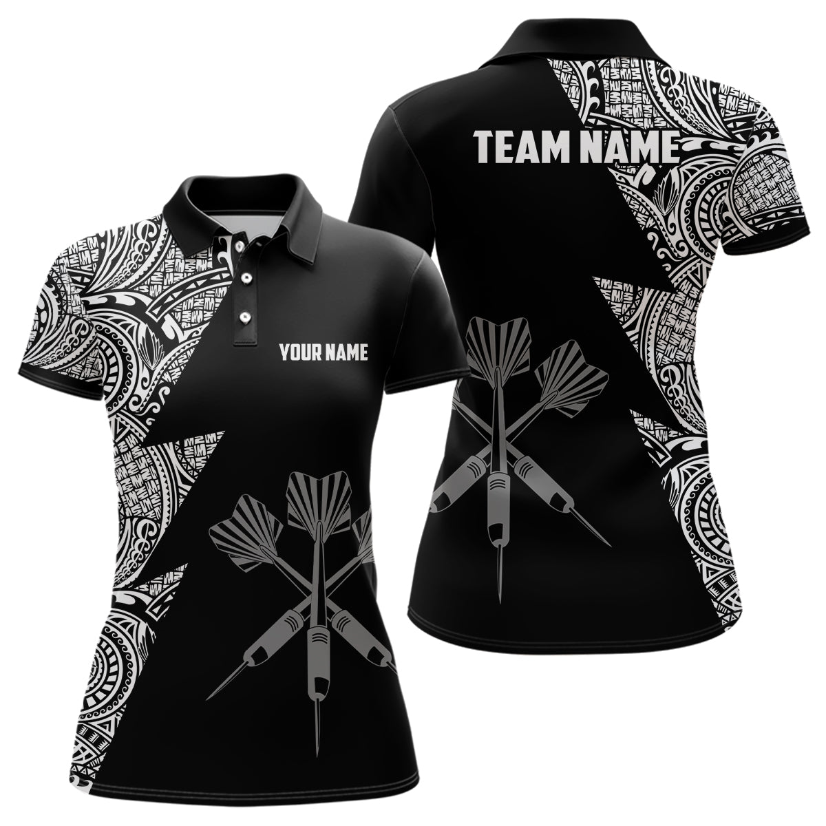 Lightning Tribal Black White Personalized Darts Darts