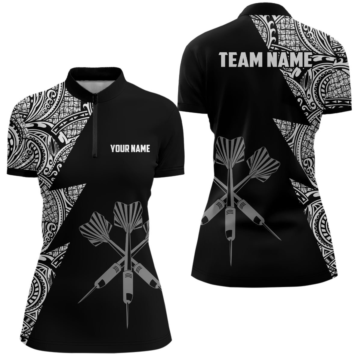 Lightning Tribal Black White Personalized Darts Darts