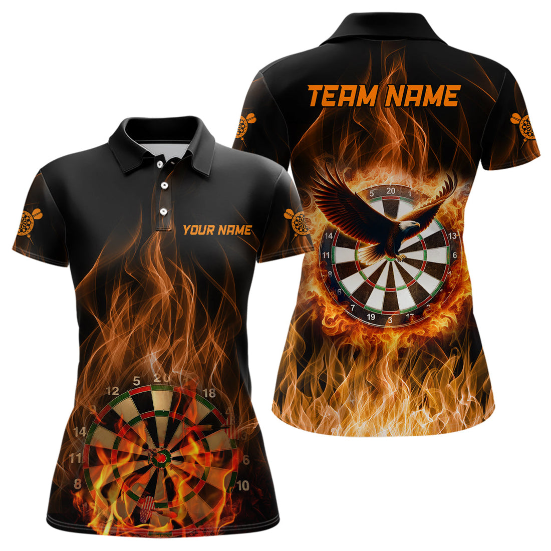 Orange Fire Flame Eagle Darts Custom Dart Dart