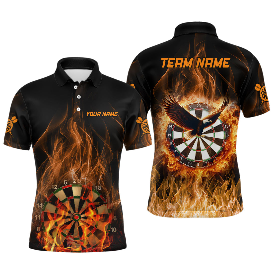 Orange Fire Flame Eagle Darts Custom Dart Dart