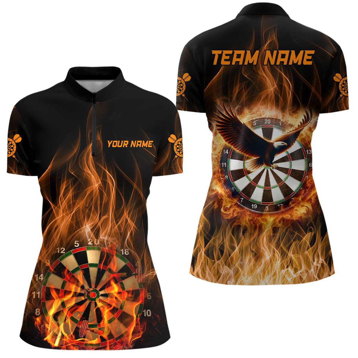 Orange Fire Flame Eagle Darts Custom Dart Dart