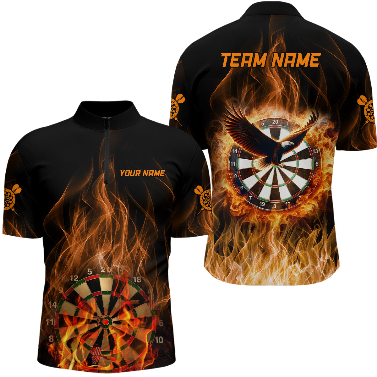 Orange Fire Flame Eagle Darts Custom Dart Dart