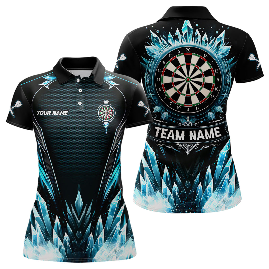 Blue Ice Dartboard Custom Darts Quarter-Zip Cool Darts Dart