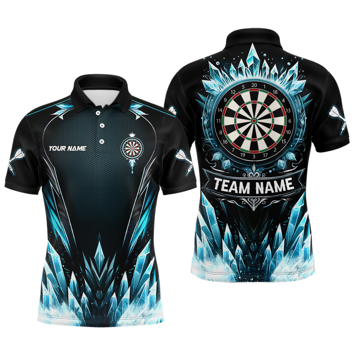 Blue Ice Dartboard Custom Darts Quarter-Zip Cool Darts Dart