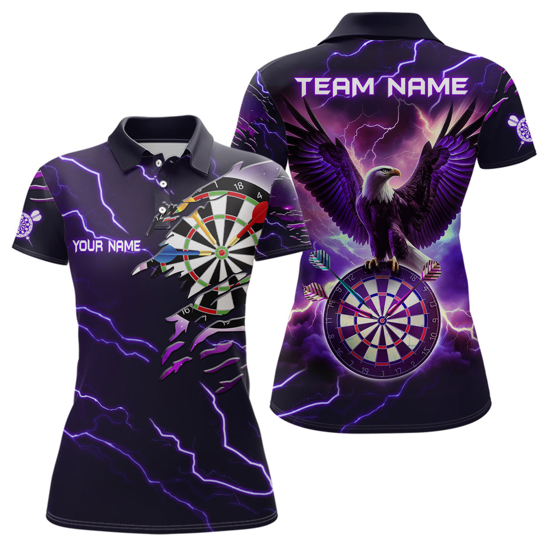 Purple Thunder Lightning Eagle Women Darts Custom Dart