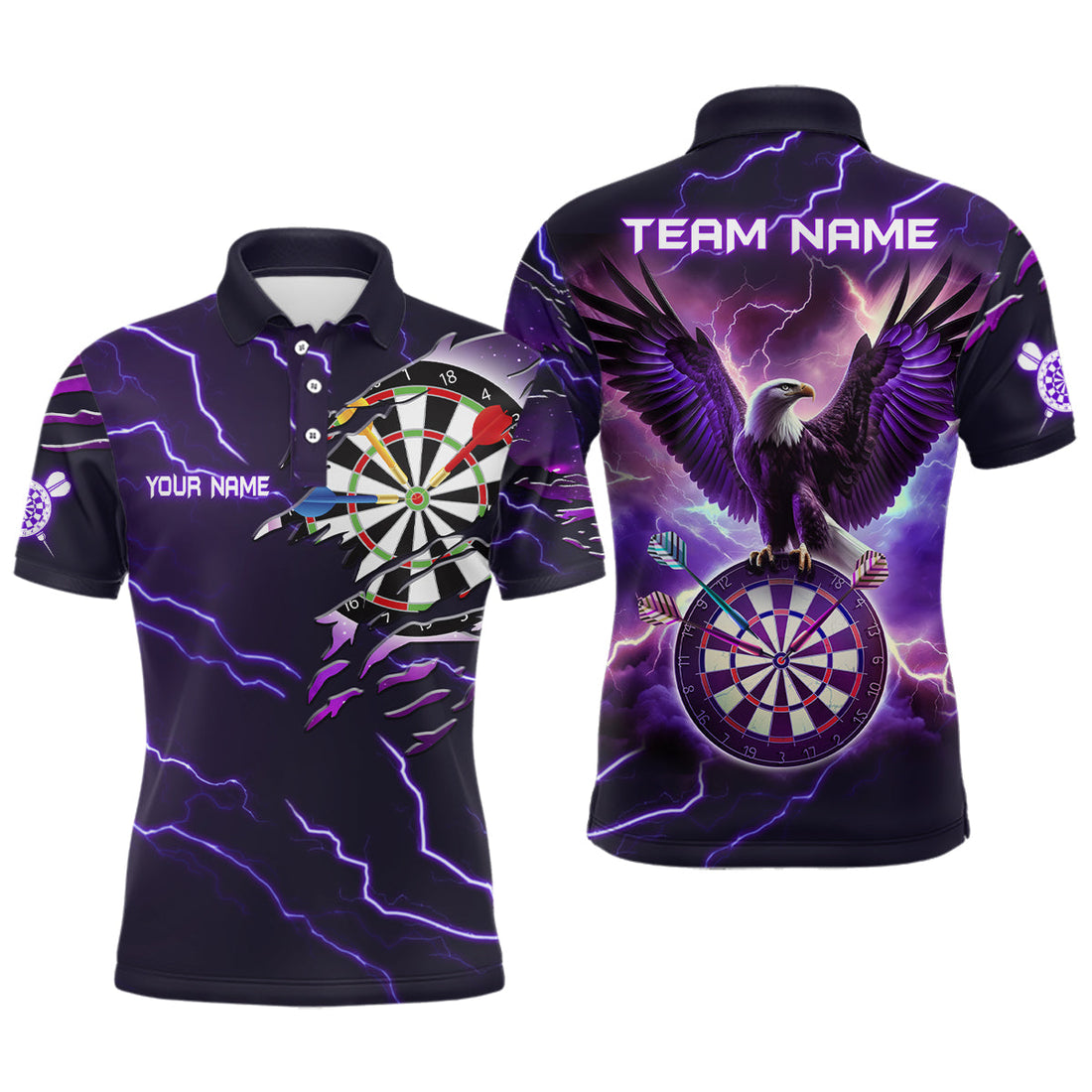 Purple Thunder Lightning Eagle Women Darts Custom Dart