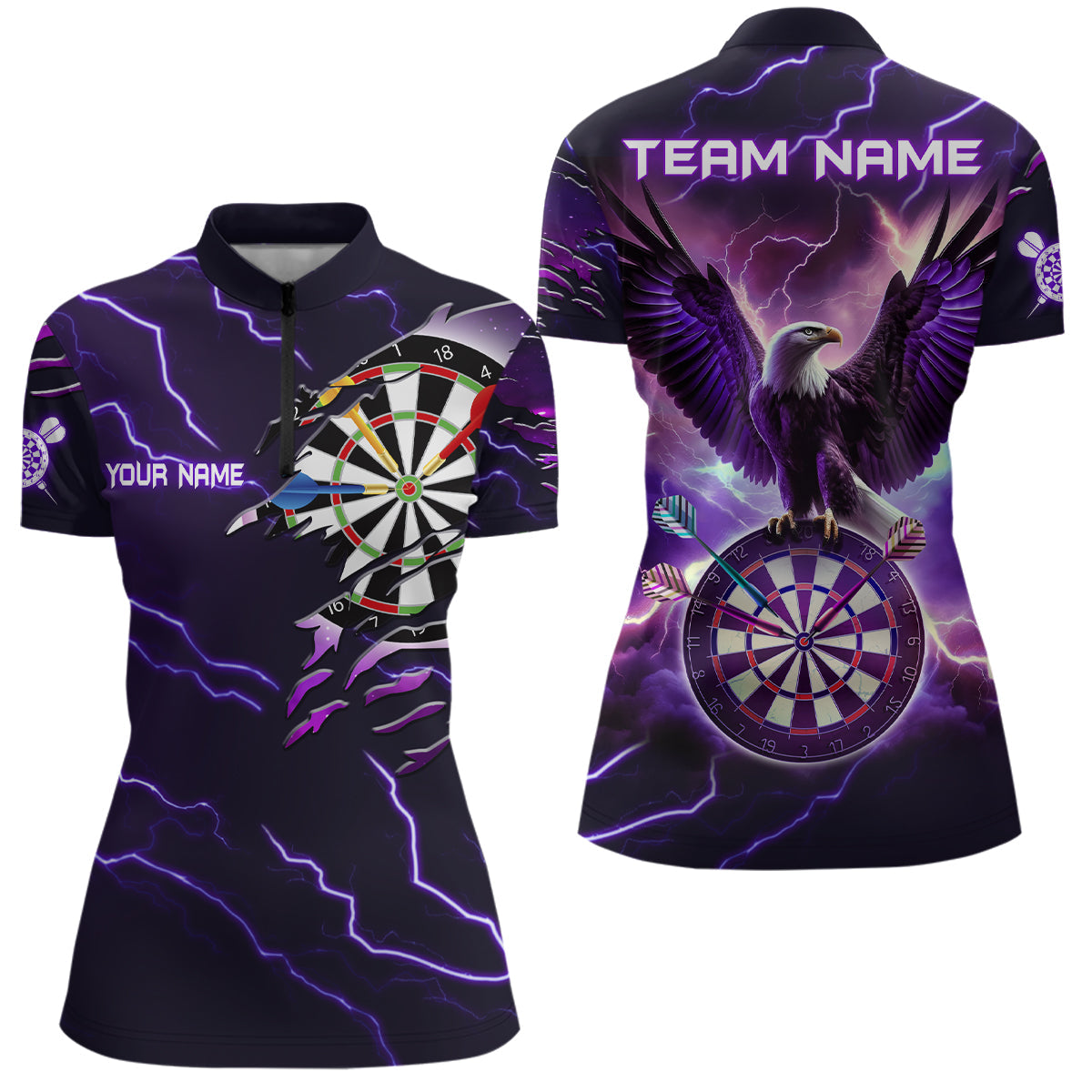 Purple Thunder Lightning Eagle Women Darts Custom Dart