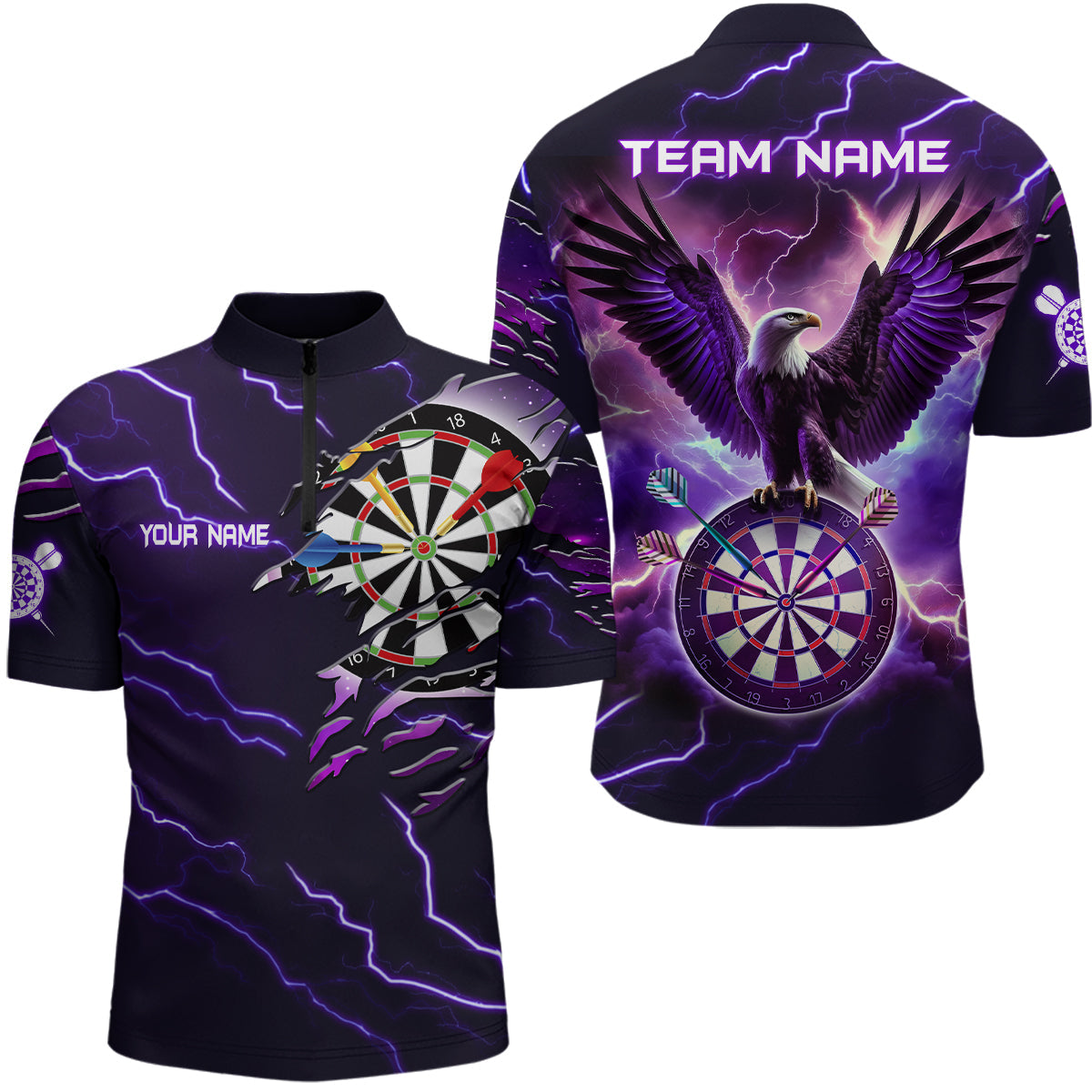 Purple Thunder Lightning Eagle Women Darts Custom Dart