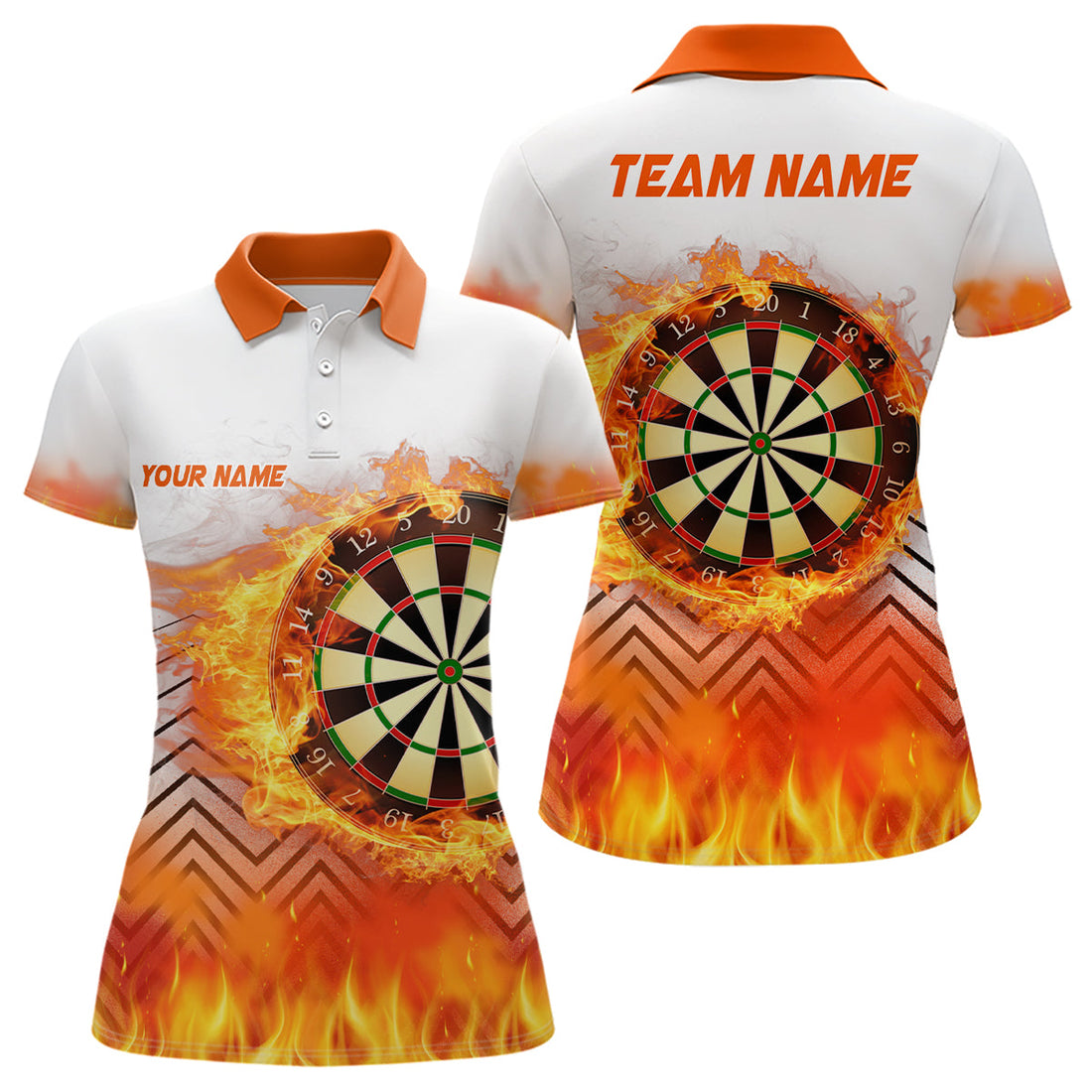 White Orange Fire Flame Darts Custom Darts Dart