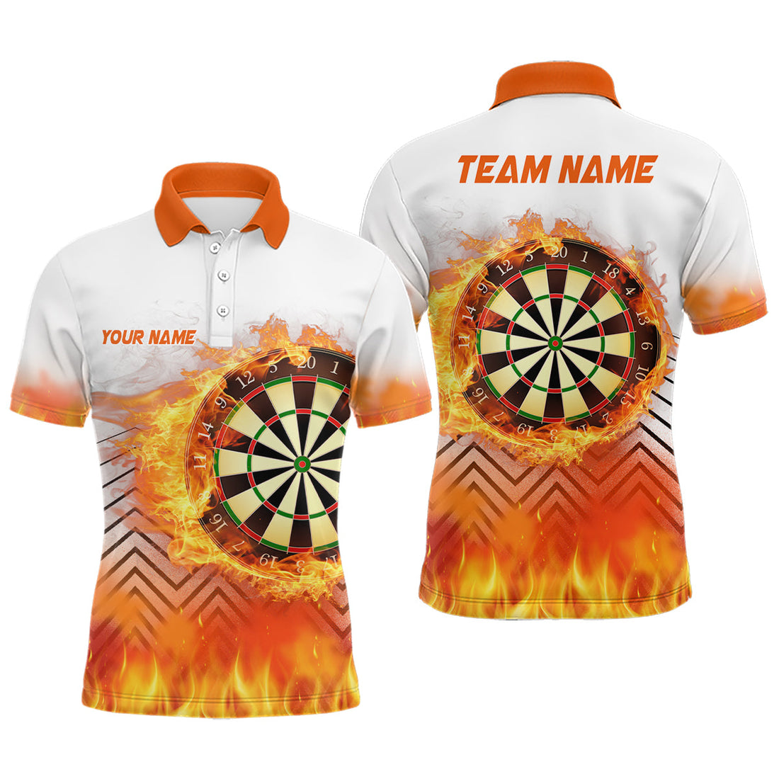 White Orange Fire Flame Darts Custom Darts Dart