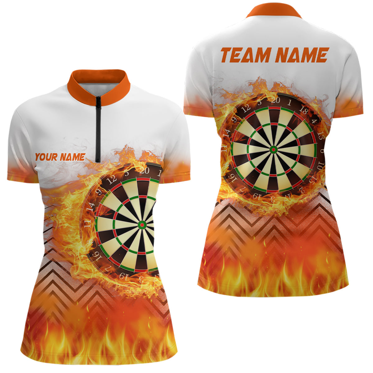 White Orange Fire Flame Darts Custom Darts Dart
