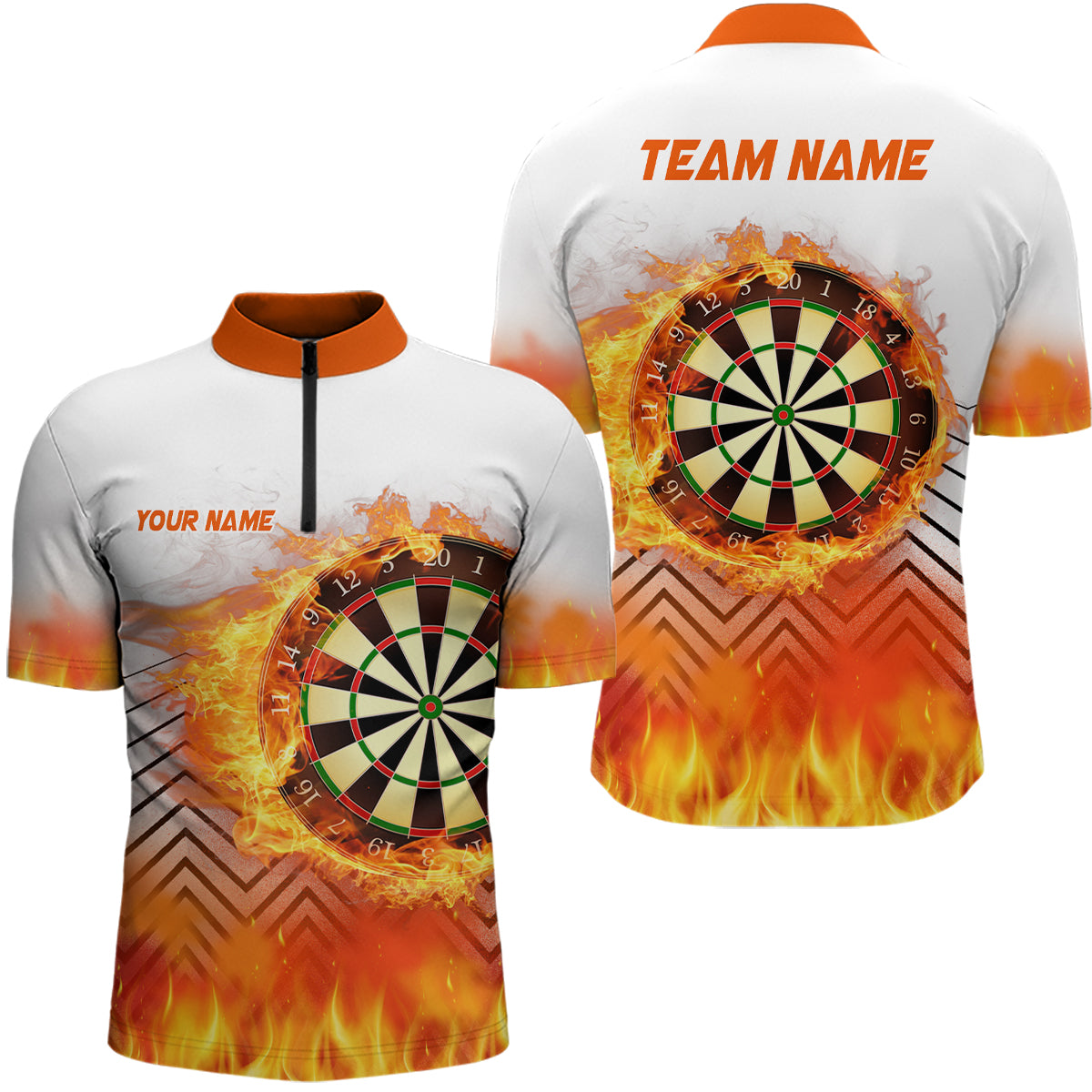 White Orange Fire Flame Darts Custom Darts Dart