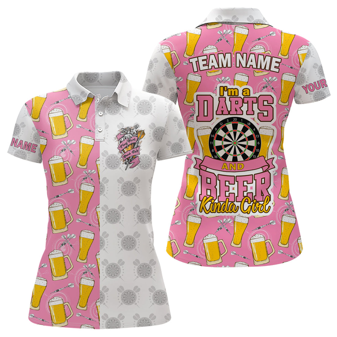 I'm A Darts And Beer Kinda Girl Custom Darts Pink Dart For Ladies