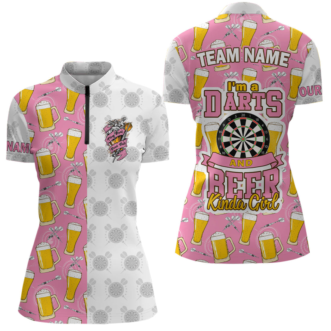 I'm A Darts And Beer Kinda Girl Custom Darts Pink Dart For Ladies