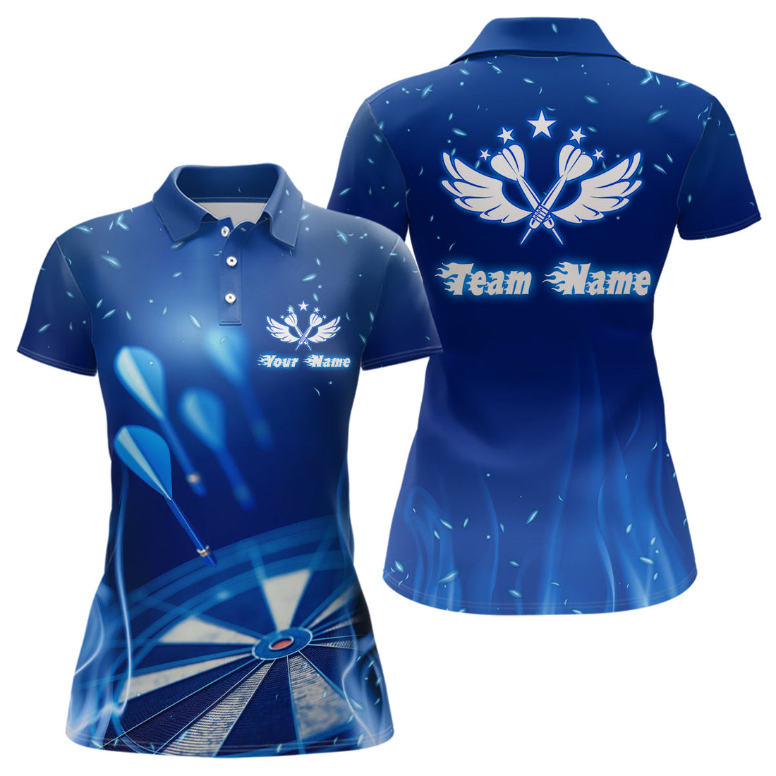 Blue Fire Flame Star Personalized Darts Custom Cool Dart