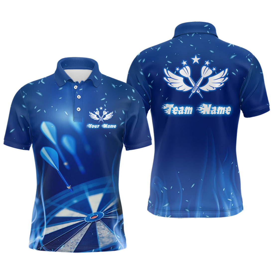 Blue Fire Flame Star Personalized Darts Custom Cool Dart