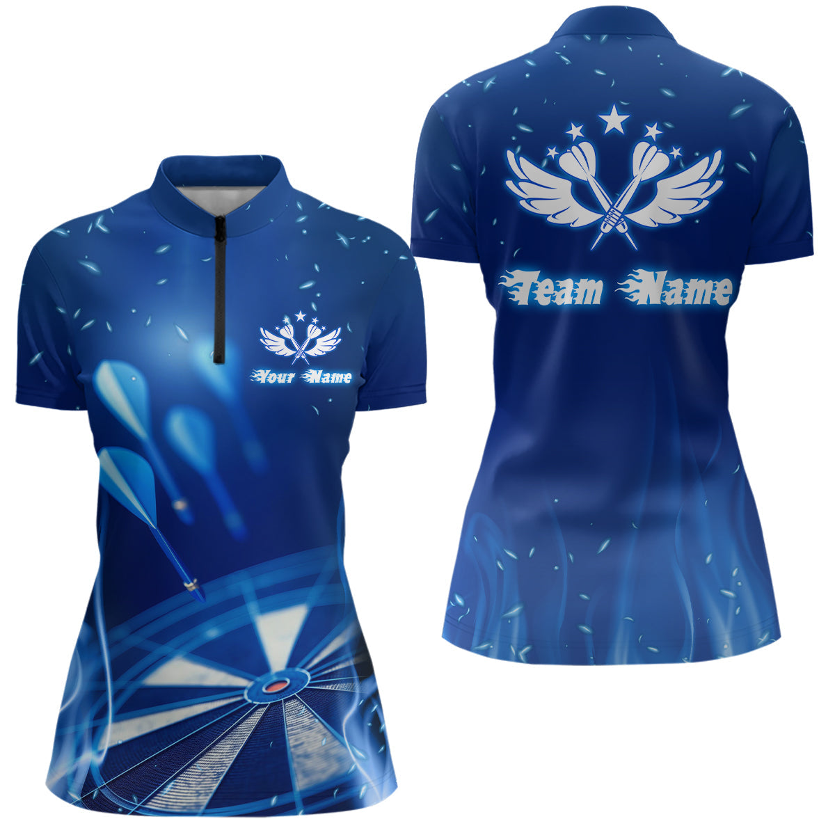 Blue Fire Flame Star Personalized Darts Custom Cool Dart